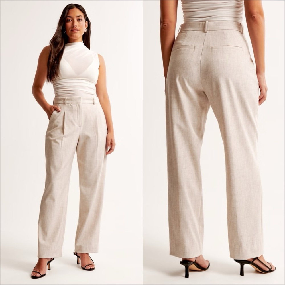 Abercrombie & Fitch Light Beige Women's Trousers